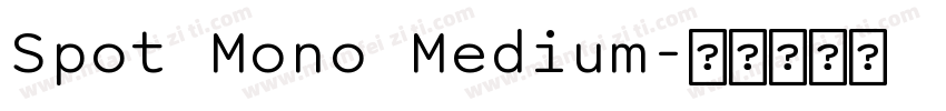 Spot Mono Medium字体转换